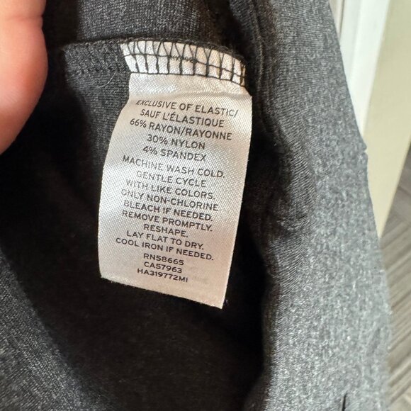 Halogen Charcoal Gray Pull-On Pants Women’s M Slim Stretch Trousers - Picture 9 of 9